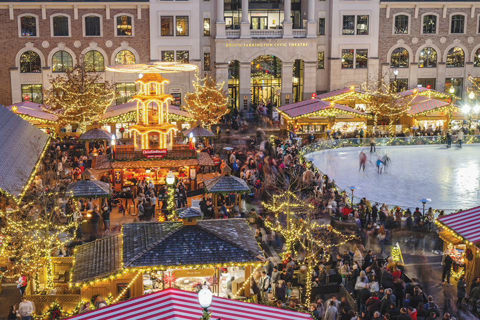 Aerial view of Carmel Christkindlmarket in Carmel, Indiana (photo by Roben Bellamo) Aerial view of Carmel Christkindlmarket in Carmel, Indiana (photo by Roben Bellamo)