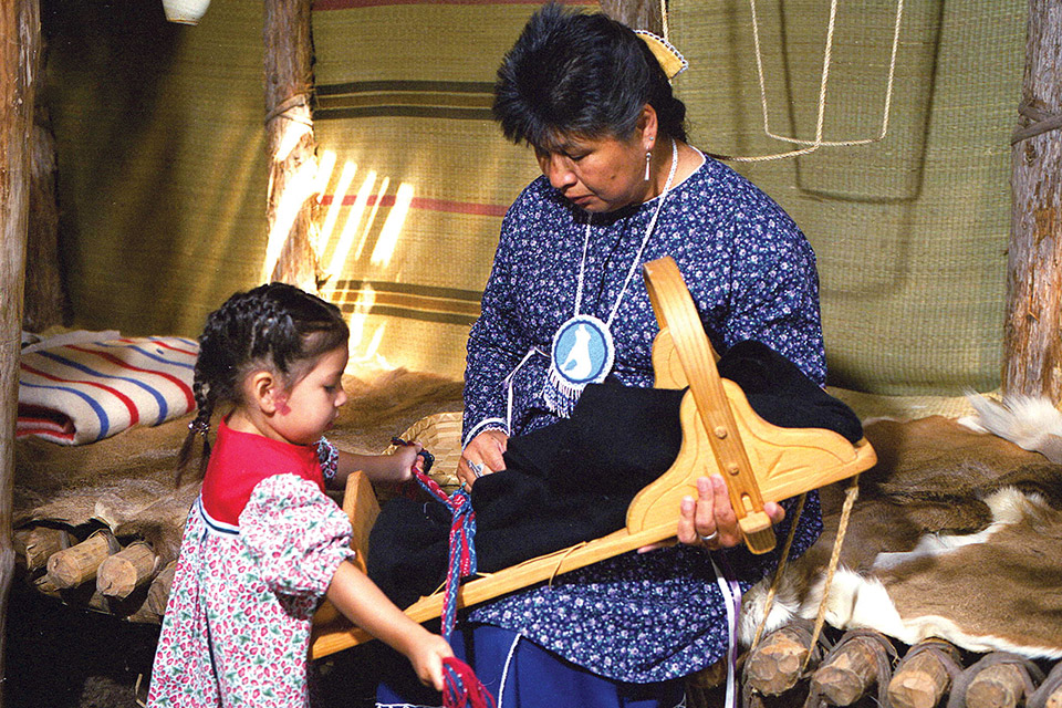 Interpreter talking with young girl at Ganondagan State Historic Site in Victor, New York (photo courtesy of Finger Lakes Visitors Connection) Interpreter talking with young girl at Ganondagan State Historic Site in Victor, New York (photo courtesy of Finger Lakes Visitors Connection)